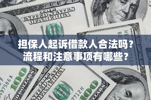 武汉担保人起诉借款人合法吗？流程和注意事项有哪些？