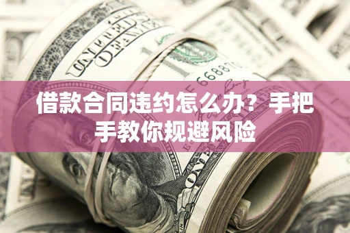 武汉借款合同违约怎么办？手把手教你规避风险