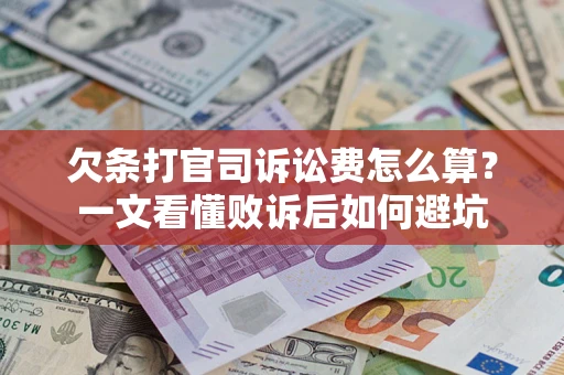 武汉欠条打官司诉讼费怎么算？一文看懂败诉后如何避坑