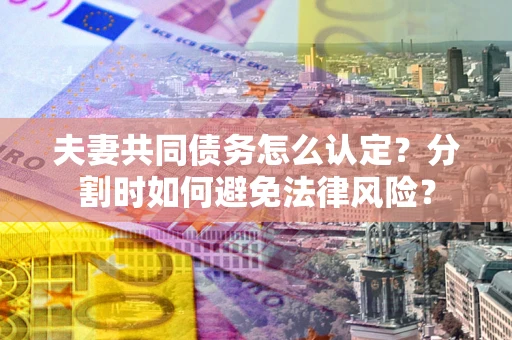 武汉夫妻共同债务怎么认定？分割时如何避免法律风险？